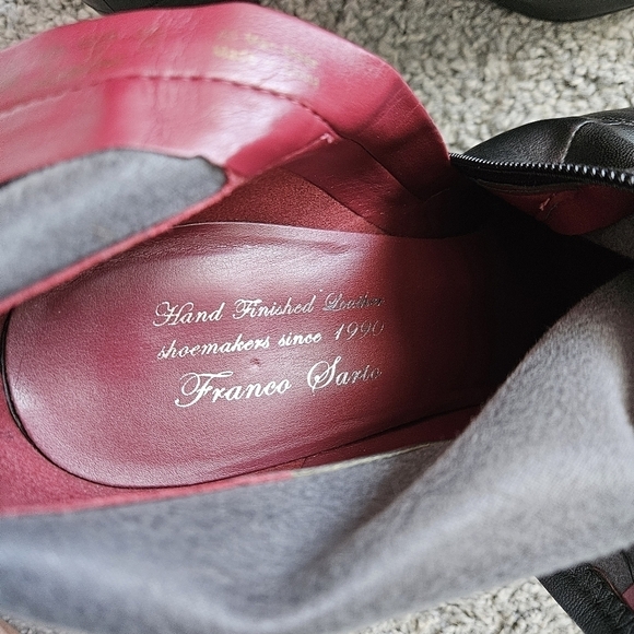 Franco Sarto Harmond Black Chubky heel square toe Bootie 10M - Picture 5 of 10